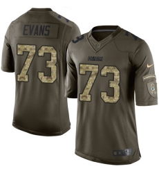 Men's Nike Green Bay Packers #73 Jahri Evans Elite Green Salute to Service NFL Jersey