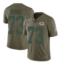 Youth Nike Green Bay Packers #73 Jahri Evans Limited Olive 2017 Salute to Service NFL Jersey