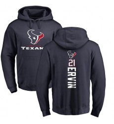 NFL Nike Houston Texans #21 Tyler Ervin Navy Blue Backer Pullover Hoodie
