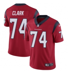 Men's Nike Houston Texans #74 Chris Clark Limited Red Alternate Vapor Untouchable NFL Jersey