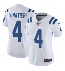 Women's Nike Indianapolis Colts #4 Adam Vinatieri White Vapor Untouchable Limited Player NFL Jersey