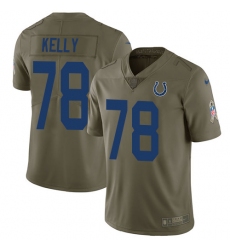 Men's Nike Indianapolis Colts #78 Ryan Kelly Limited Olive 2017 Salute to Service NFL Jersey