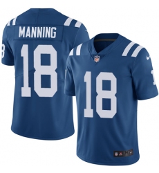 Men's Nike Indianapolis Colts #18 Peyton Manning Royal Blue Team Color Vapor Untouchable Limited Player NFL Jersey