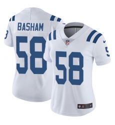 Women's Nike Indianapolis Colts #58 Tarell Basham White Vapor Untouchable Limited Player NFL Jersey