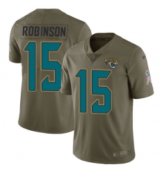 Men's Nike Jacksonville Jaguars #15 Allen Robinson Limited Olive 2017 Salute to Service NFL Jersey
