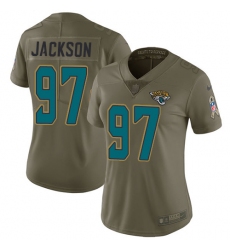 Women's Nike Jacksonville Jaguars #97 Malik Jackson Limited Olive 2017 Salute to Service NFL Jersey