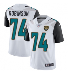 Men's Nike Jacksonville Jaguars #74 Cam Robinson White Vapor Untouchable Limited Player NFL Jersey