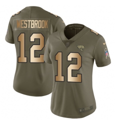 Women's Nike Jacksonville Jaguars #12 Dede Westbrook Limited Olive/Gold 2017 Salute to Service NFL Jersey