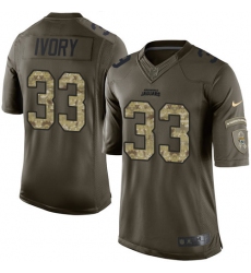 Youth Nike Jacksonville Jaguars #33 Chris Ivory Elite Green Salute to Service NFL Jersey