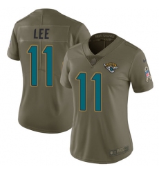 Women's Nike Jacksonville Jaguars #11 Marqise Lee Limited Olive 2017 Salute to Service NFL Jersey