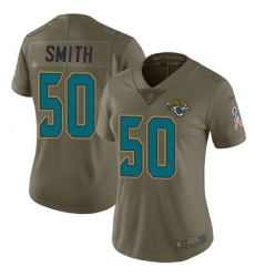 Women's Nike Jacksonville Jaguars #50 Telvin Smith Limited Olive 2017 Salute to Service NFL Jersey