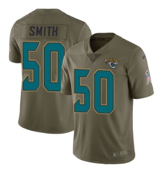 Youth Nike Jacksonville Jaguars #50 Telvin Smith Limited Olive 2017 Salute to Service NFL Jersey