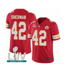 Youth Kansas City Chiefs #42 Anthony Sherman Red Team Color Vapor Untouchable Limited Player Super Bowl LIV Bound Football Jersey