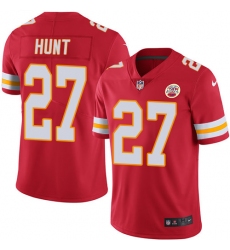 Youth Nike Kansas City Chiefs #27 Kareem Hunt Red Team Color Vapor Untouchable Limited Player NFL Jersey