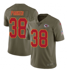 Youth Nike Kansas City Chiefs #38 Ron Parker Limited Olive 2017 Salute to Service NFL Jersey