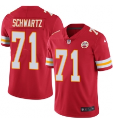 Men's Nike Kansas City Chiefs #71 Mitchell Schwartz Red Team Color Vapor Untouchable Limited Player NFL Jersey